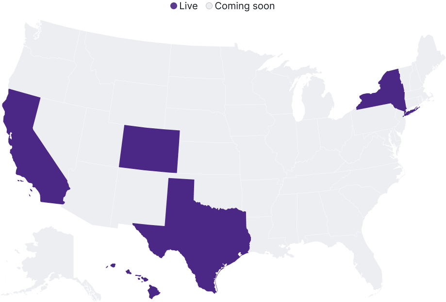 U.S. expansion map